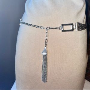 Silver Tone Chunky Chain Belt